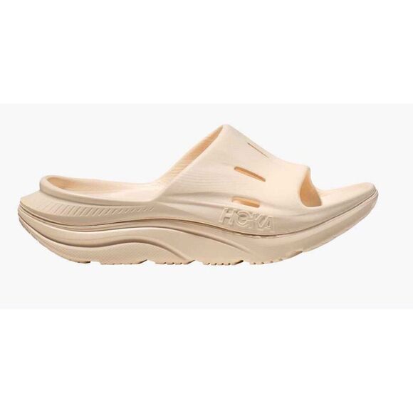 Hoka One One Ora Recovery Slide 3 Men's Sz 8 Vanilla Cream Sandals Women’s Sz 10 - Picture 1 of 11